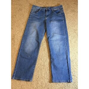 Red Star Jeans Women's Size 12P Straight Leg Mid Rise Blue Denim Preppy 90's Y2K